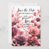 Elegante pastel roze bruiloft Save the date Kaart (Voorkant)