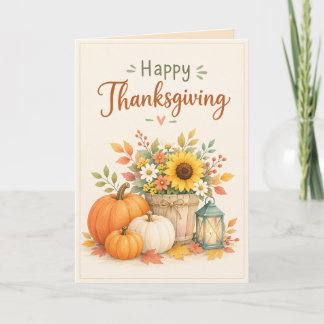 Elegante Pastel Thanksgiving-kaart Kaart