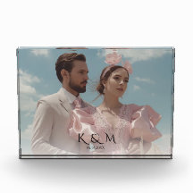 Elegante Pastel Vintage foto Huwelijk 