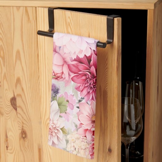 Elegante pastel Waterverf Flowers Theedoek (Derde Gevouwen)