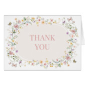 Elegante Pastel Wildflower Blank Bruiloft Bedankt (Voorkant Horizontaal)