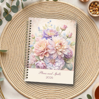  Elegante Pastel Wildflowers Planner