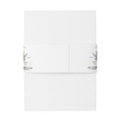 Elegante pastel witte rozen eucalyptus bruiloft uitnodigingen wikkel (Achterkant Voorbeeld)