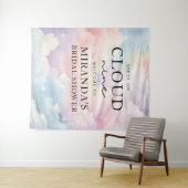 Elegante pastel Ze is op Cloud Nine Vrijgezellenfe Wandkleed (In Situ (horizontaal))