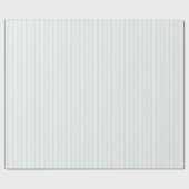 Elegante pastelblauwe en witte dunne strepen cadeaupapier (Vlak)