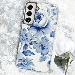Elegante Pastelblauwe Waterverfrozen Samsung Galaxy Hoesje