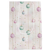 Elegante pastelkerst medium cadeauzakje (Achterkant)