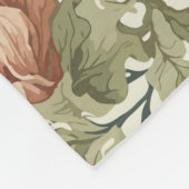 Elegante pastelkleuren bloemig fleece deken (Hoek)