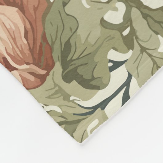 Elegante pastelkleuren bloemig fleece deken (Hoek)