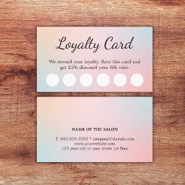 Elegante pastelkleuren Gradient Salon Klantenkaartje