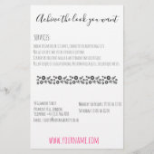 Elegante Pastelkleurige Bruid met Golvend Haar Blo Flyer (Achterkant)