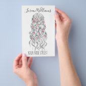 Elegante Pastelkleurige Bruid met Golvend Haar Blo Flyer (Hand)