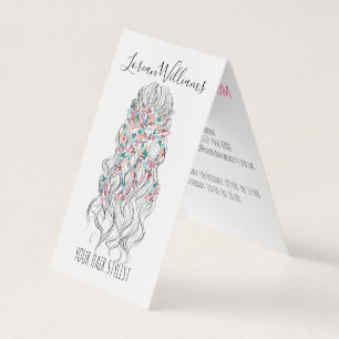 Elegante Pastelkleurige Bruid met Golvende Kapsels Visitekaartjes
