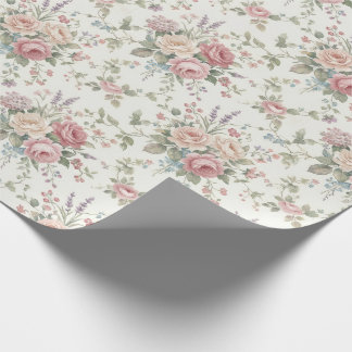 Elegante Pastelrozen Shabby Chic Cadeaupapier