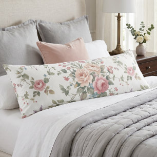 Elegante Pastelrozen Shabby Chic Lichaamskussen
