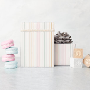 Elegante pastelstrepen verpakken papier roll