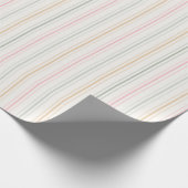 Elegante pastelstrepen verpakken papier roll (Hoek)
