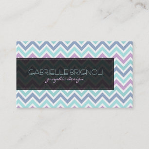 Elegante pasteltinten Chevron Patroon Visitekaartje