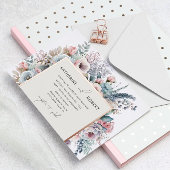 Elegante pasteltuin bloemenbruiloft folie uitnodiging