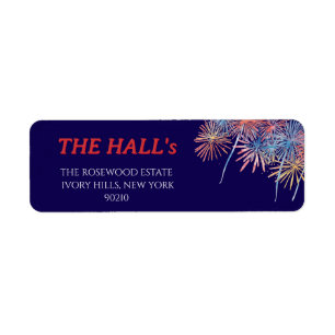 Elegante Patriotische Vuurwerk 4 juli Huwelijk Etiket