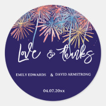 Elegante Patriotische Vuurwerk | 4 juli Huwelijk 