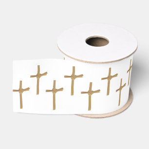 Elegante patroon religieuze Palm Cross Art Grosgrain Lint