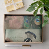 Elegante Pauw Bloemen Franse Ephemera Decoupage Tissuepapier (Geschenk)