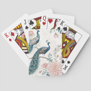 Elegante Pauw Bloemrijk Vintage (6) Pokerkaarten
