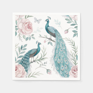 Elegante Pauw Bloemrijk Vintage (8) Servet