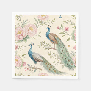 Elegante Pauw Bloemrijk Vintage (9) Servet
