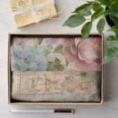 Elegante pauw en blush rozen tissuepapier (Geschenk)