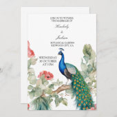 Elegante Pauw Kaart (Voorkant / Achterkant)