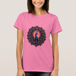 Elegante Pauw Mandala Peuter T-Shirt | Kleurrijk