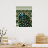 Elegante pauw vogel liefhebbers poster (Keuken)