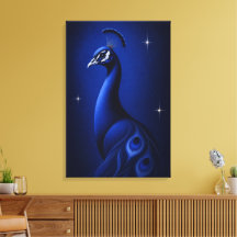 Elegante Pauwblauwe Monochrome Redactionele Kunst