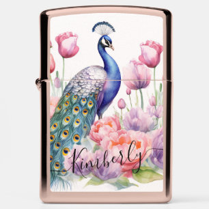 Elegante Pauwbloem Aansteker Ontwerp