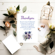 Elegante Pauwbloem Plat Dankkaart