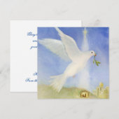Elégante Peace Dove Nativité Noël Carte de vacance (Devant / Derrière)