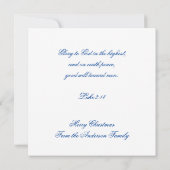 Elégante Peace Dove Nativité Noël Carte de vacance (Dos)