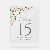 Elégante Peach Pink Aquarelle Réception Florale (Recto)