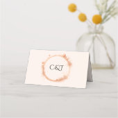 Elegante Peach Sparkle Wedding Script Kalligrafie (Achterkant)