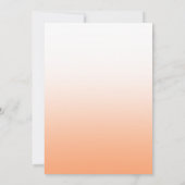 Elegante Peach Wedding Zittinglijst (Achterkant)