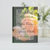 Elegante Peachy oranje Rozen Save The Date (Staand voorkant)