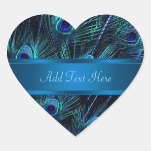 Elegante Peacock Blue Peacock Stickers