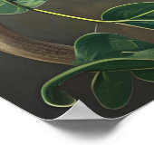 Elegante Peacock Botanische Wall Art Print (Hoek)