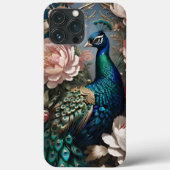 Elegante Peacock Pink Peonies Case-Mate iPhone Case (Achterkant)