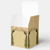 Elegante Peacock Posh Bruiloft Favor Box Bedankdoosjes (Geopend)
