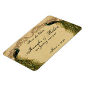 Elegante  Peacock Posh Bruiloft Save the Date Magneet (Linkerzijde)
