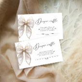 Elegante Pearl Bow Luier Raffle Tickets Informatiekaartje