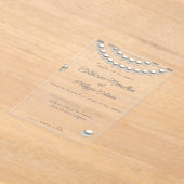 Elegante Pearl String bruiloft uitnodiging acryl Uitnodigingen (Laagn)